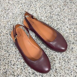 Fitflop Sarita Leather Bling Back Close Toe Comfort Loafer Shoes Red Women 6